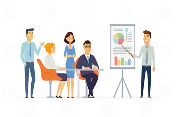 Business Meeting - vector cartoon illustration