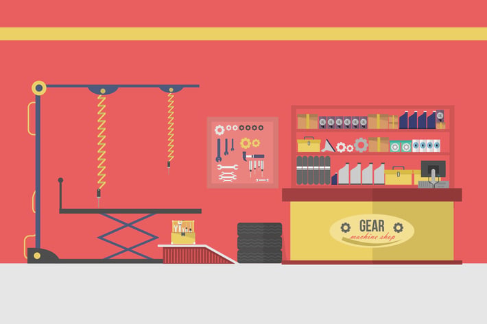 Machine Shop - Illustration Background