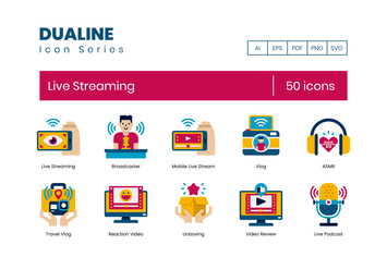 Live Streaming Icons