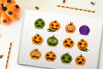 Halloween Pumpkins Set