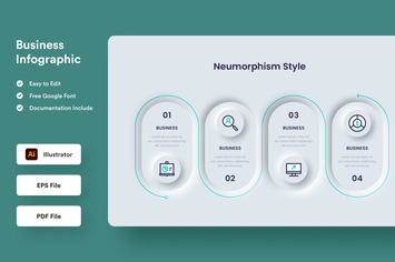 Business Neumorphism Infographic