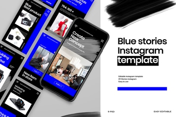 Blue - Stories Instagram Template