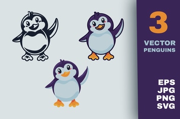 Cartoon Penguin Character