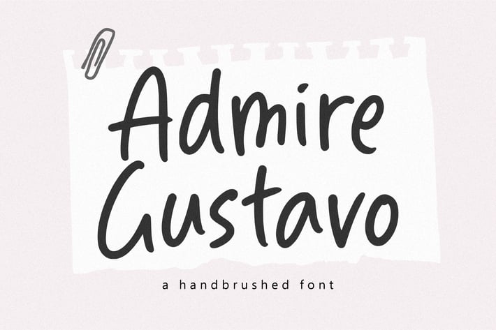 Admire Gustavo - A Handbrushed Logo Font