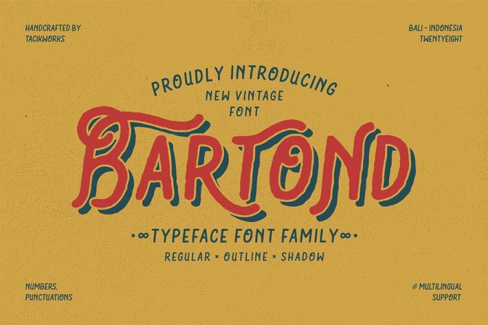 Bartond Typeface - Vintage Font
