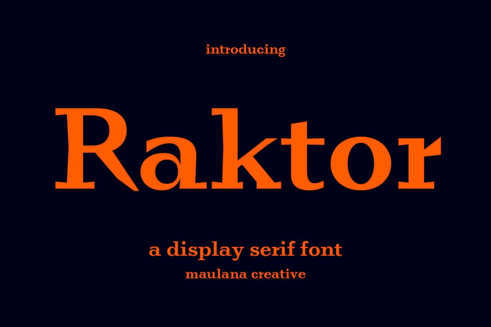Raktor Serif Display Font