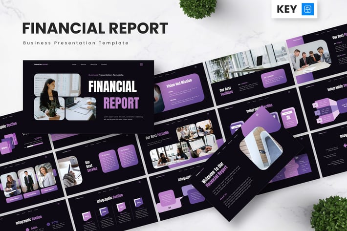 Financial Report - Business Keynote Templates