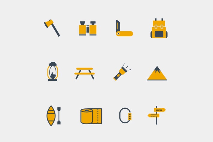 12 Camping Icons