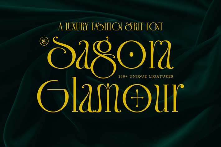 Sagora Glamour - A Luxury Fashion Serif Font