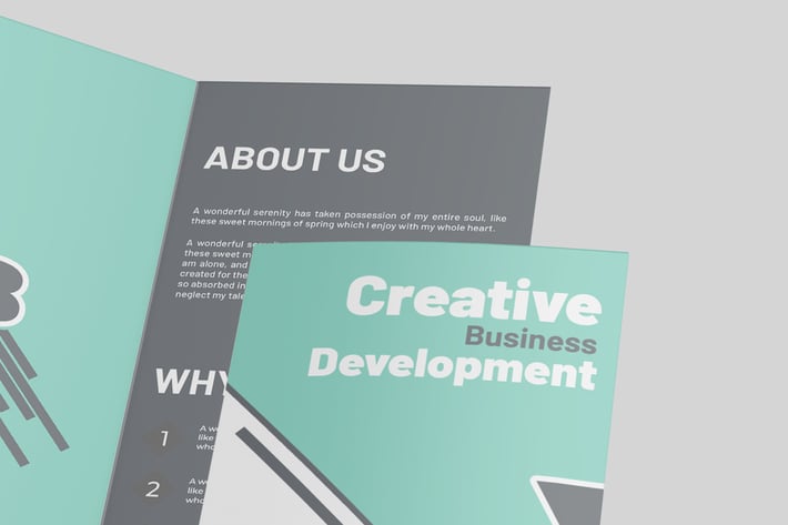 Stylish DL Bifold Brochure - Mockup