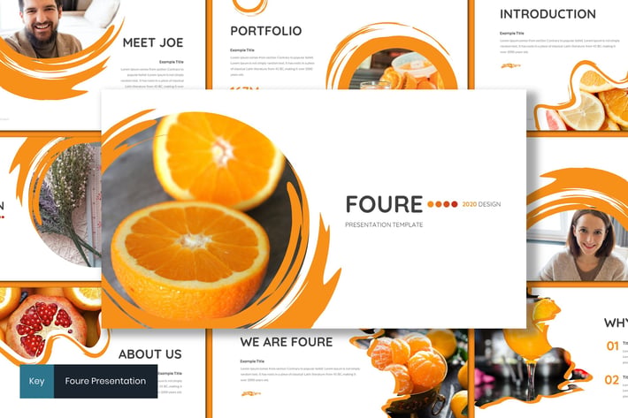 Foure - Orange Keynote Template