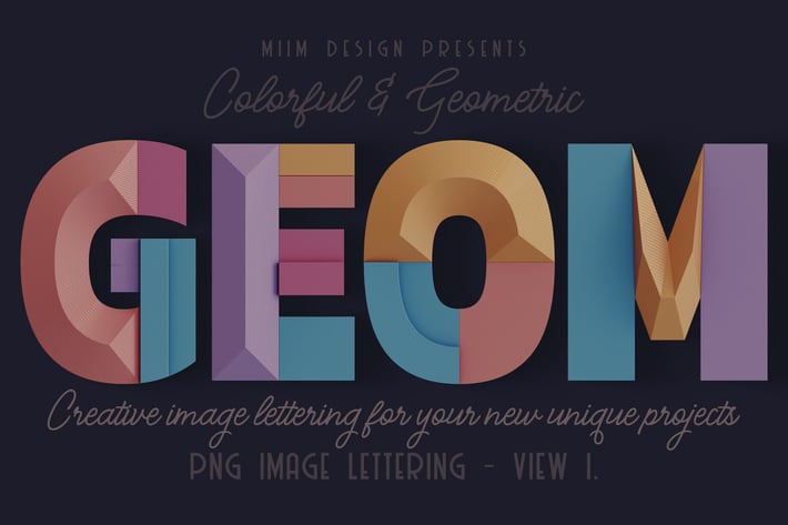 Decorative Geometry - 3D Lettering - View 1