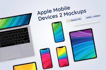 Apple Mobile Devices - 2 Sketch Mockups