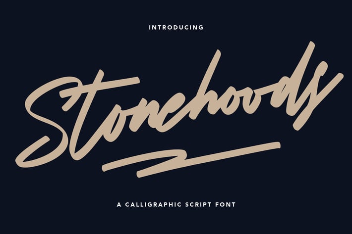 Stonehoods Calligraphic Script Font