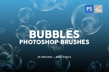 50 Bubble Photoshop Stamp Brushes