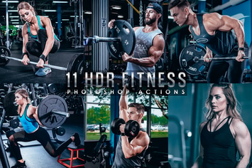 11 HDR Fitness Photoshop Actions 