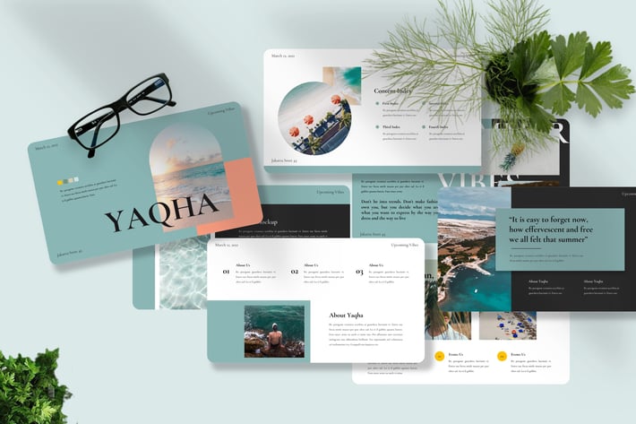Yaqha - Summer Aesthetic Powerpoint Template