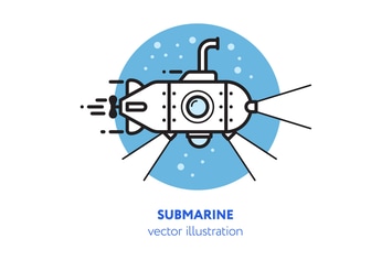 Submarine vector illustration