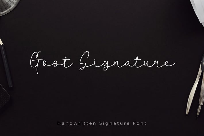 Gost Signature - Handwritten Signature Font
