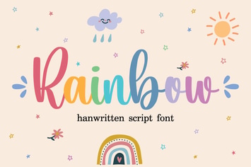 Rainbow - Wedding Font