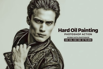 Hard Oil Painting Photoshop Action