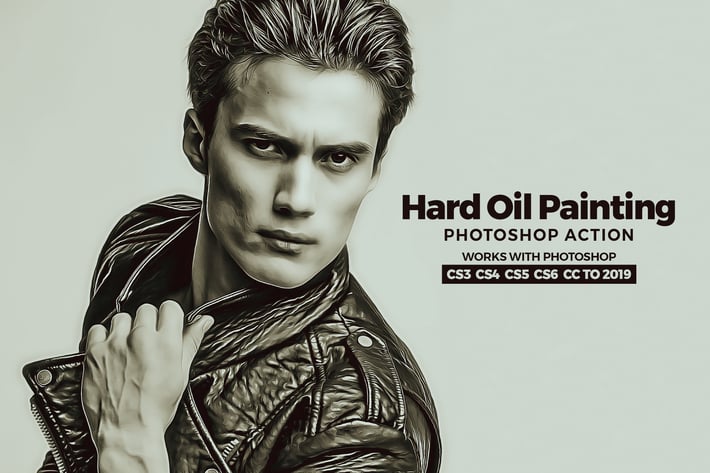 Hard Oil Painting Photoshop Action