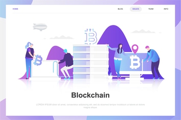 Blockchain Flat Concept
