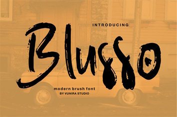Blusso | Modern Brush Font