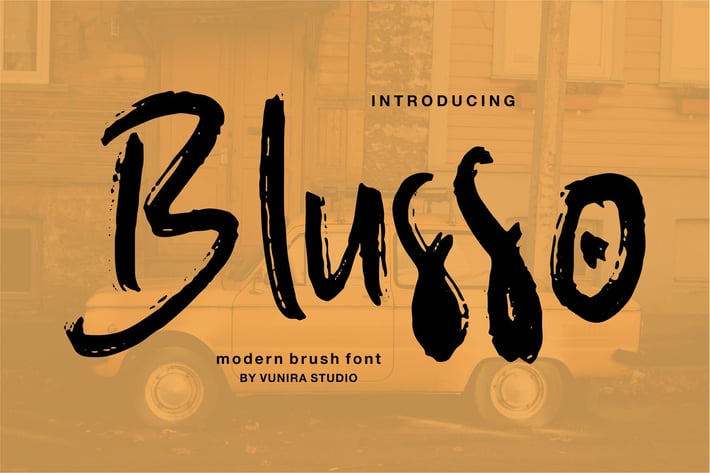 Blusso | Modern Brush Font