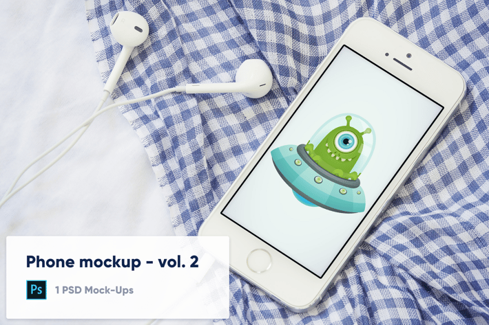 Phone Mockup on colorful background - Vol.2