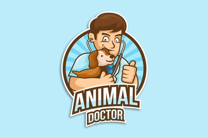 Professional Veterinary Doctor Logo Vector