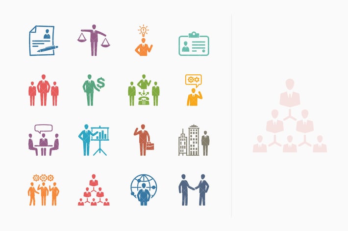 Business & Management Icons Set 1 - Colored Series