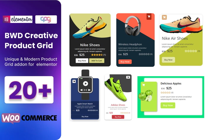 WooCommerce Product Grid addon for elementor