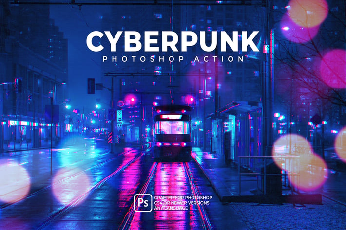Cyberpunk Photoshop Action