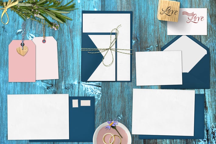 Wedding stationery Mockup