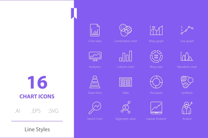 Charts Icon Line Styles