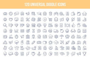 120 Universal Doodle Icons