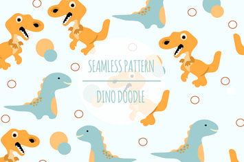 Dino Doodle – Seamless Pattern