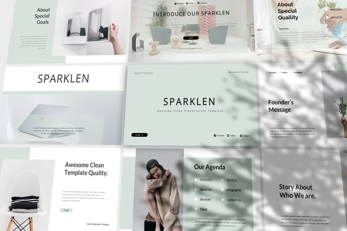 Sparklen - Clean Presentation Keynote Template