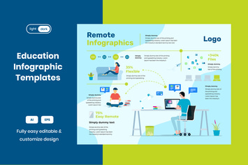 Remote Working Infographic Templates