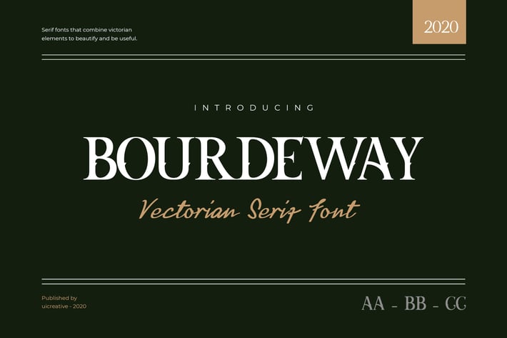 Bourdeway Decorative Serif Font 
