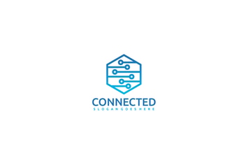 Connected Hexagon Logo