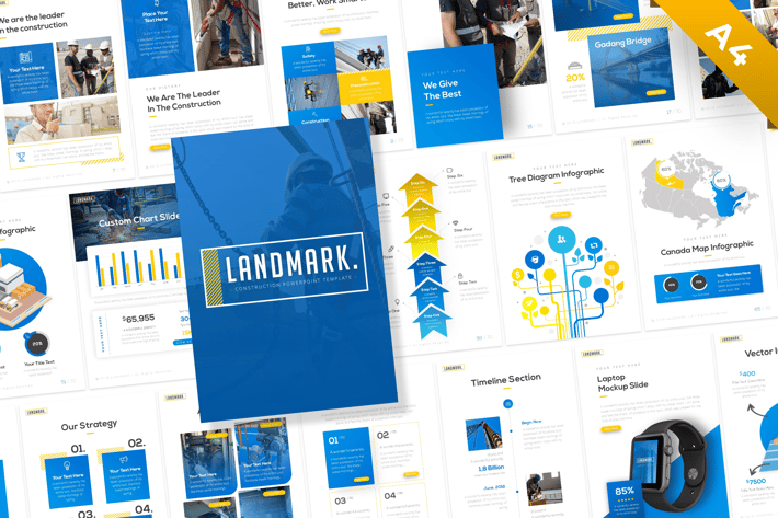 Landmark Portrait Construction PowerPoint Template