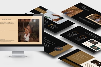 Yokea : Brown Color Tone Lookbook Powerpoint