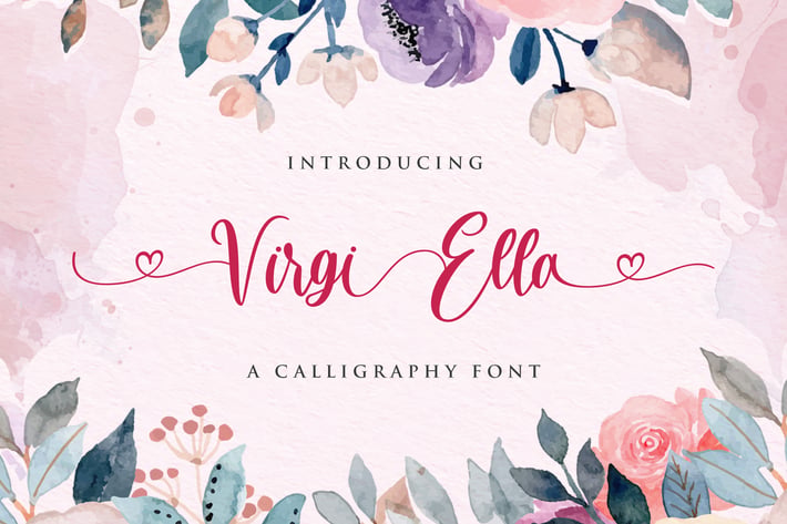 Virgi Ella - Lovely Calligraphy Font