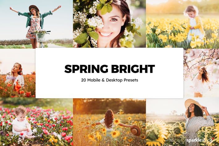 20 Spring Bright Lightroom Presets & LUTs
