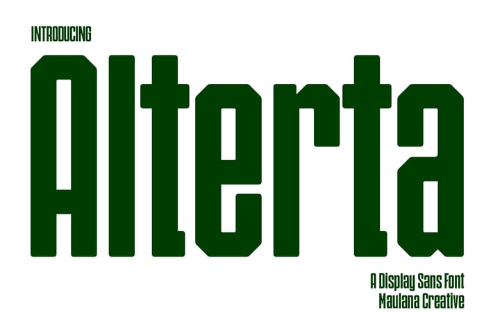 Alterta Sans Display Font