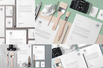 4 Stunning Stationery Mockups Set