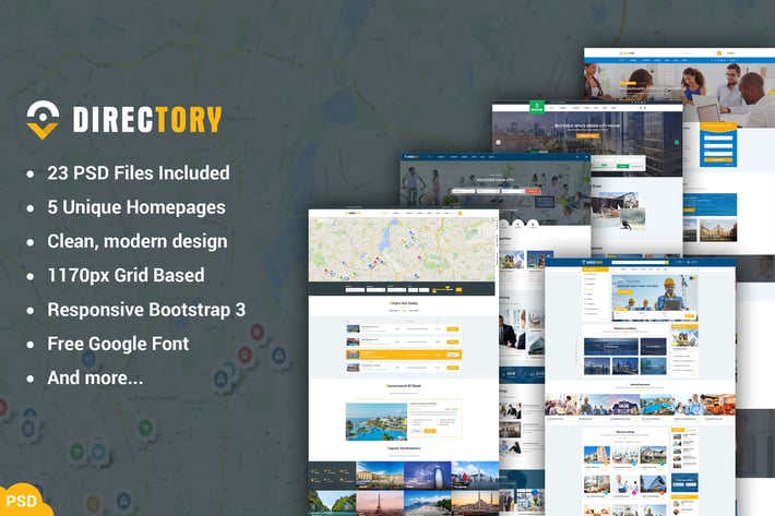 Directory - Multipurpose Listing PSD Template