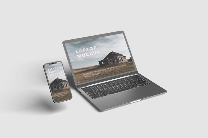 Laptop and smartphone mockups